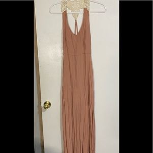 Gorgeous lace maxi dress with open lace back area.